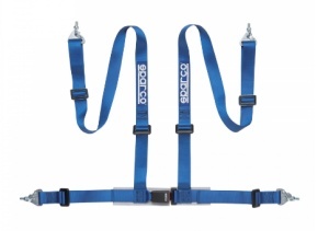 SPARCO 04604BM1AZ Harness belts CLUB H-4M, 4 points, 2", ECE, snap on, blue