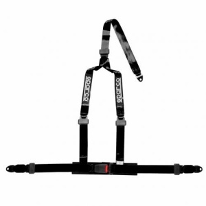SPARCO 04608BV1NR Harness belts CLUB H-3, 3 points, 2", ECE, bolts, black