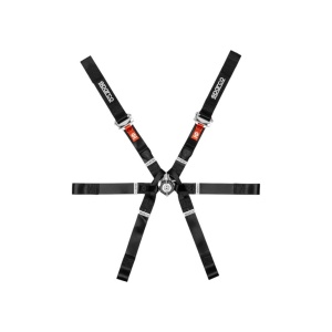 SPARCO BRN0041B0K0100N Safe Harness Formula H9 Evo 2026, 6 Point, Black