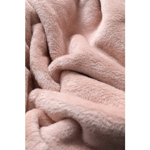 Probably Growl move on Pătură pufoasa, calduroasa Merinos Elegance, roz piersica, Gul Defne,  220x240 cm