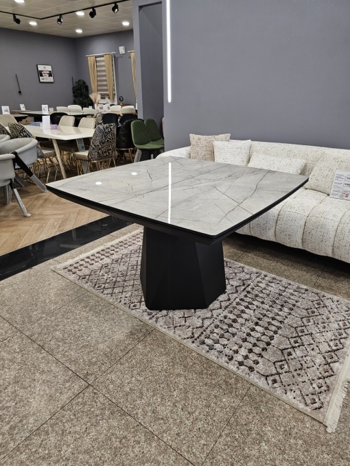 Masa extensibila, MEGANE, HDF, L 120 x l 120 cm (+ extindere 100 cm)