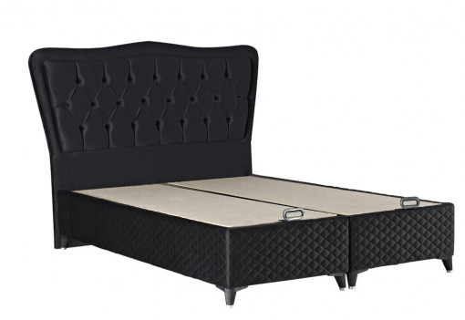 Pat tapitat Royality Comfort negru