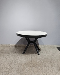 Masa extensibila, CAPI, HPL ALB MARMORAT, L 120 x l 120 cm (+ extindere 48 x 2)