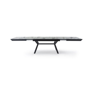 Masa extensibila, MANGO , L 160 > 360 cm x l 100 cm, HPL, ALB MARMORAT