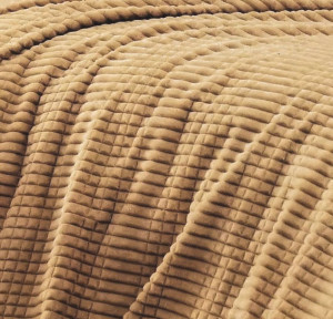 Set de pătura + 1 fata de perna Merinos Modern Line, 2 piese, camel - Img 2