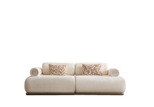 Canapea extensibila 3 locuri Nora, fundal alb. Mobila de calitate Buzau Raspberry Home.