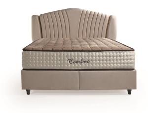 set pat tapitat crem comfort saltea inclusa lada de depozitare buzau raspberry home