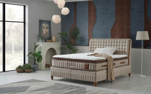 poza cu set pat premium hypnsoe buzau raspberry home 