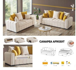 Canapea AFRODIT, 2 locuri, FIXA