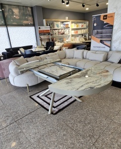 Masa extensibila, CAPI, L 120 > 216 cm x l 120 cm, HPL GREJ