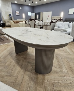 Masa extensibila, COMO, HPL grej , L 200 x l 103 cm (+ extindere 45 x 2)