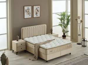 Set Pat tapitat cu saltea inclusa Marmaris