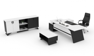 set complet birou alb maestro cu scaun buzau raspberry home