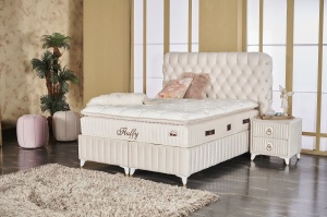 Set Pat tapitat Fluffy crem
