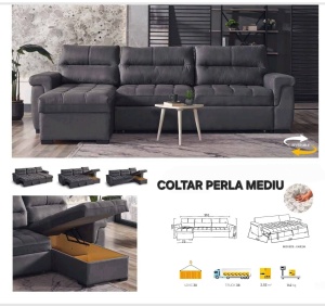 Coltar extensibil PERLA MEDIU, tip pat matrimonial - Img 1