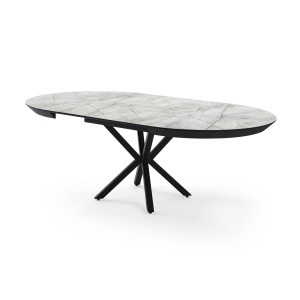 Masa extensibila, STAR, L 130 >226 cm x l 130 cm , HPL, ALB MARMORAT