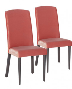 Set 2 Scaune PRD , tapitate, catifea, roz , l45xA48xH92 cm