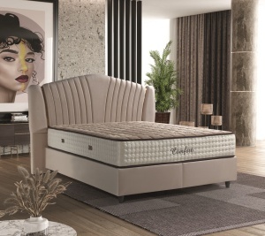 Set Pat tapitat cu saltea inclusa COMFORT