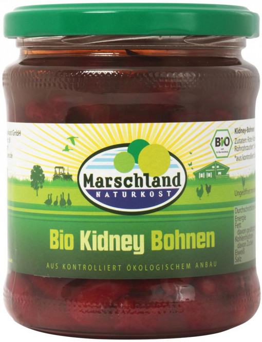 Fasole rosie kidney bio, 330 g/220 g Marschland Naturkost