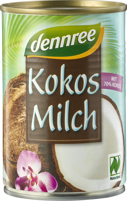 Lapte de cocos BIO 60%, Dennree, 400ml