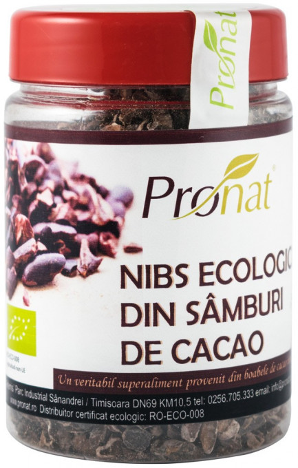 Nibs Bio din samburi de cacao, 130 g