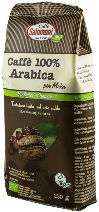 Cafea BIO 100% arabica, 250g Salomoni
