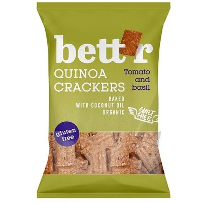 Crackers cu quinoa, rosii si busuioc fara gluten eco 100g Bettr
