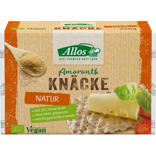 Crackers din secara integrala cu amarant, Allos, 250g