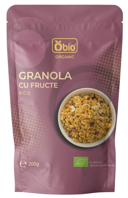Granola cu fructe bio 200g Obio