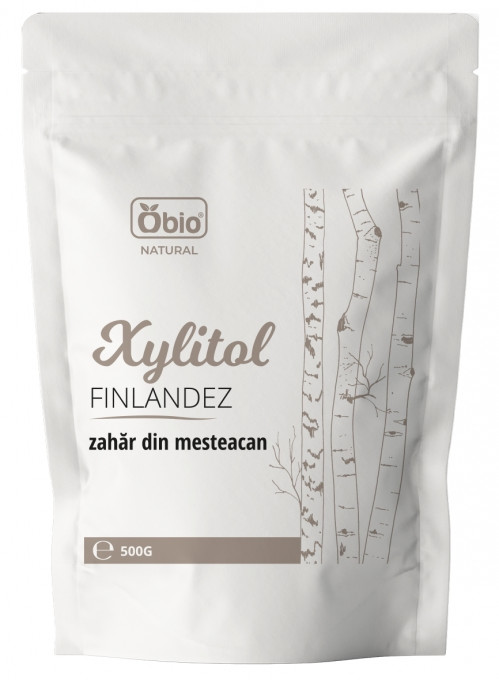 Xylitol finlandez (zahar de mesteacan) 500g Obio
