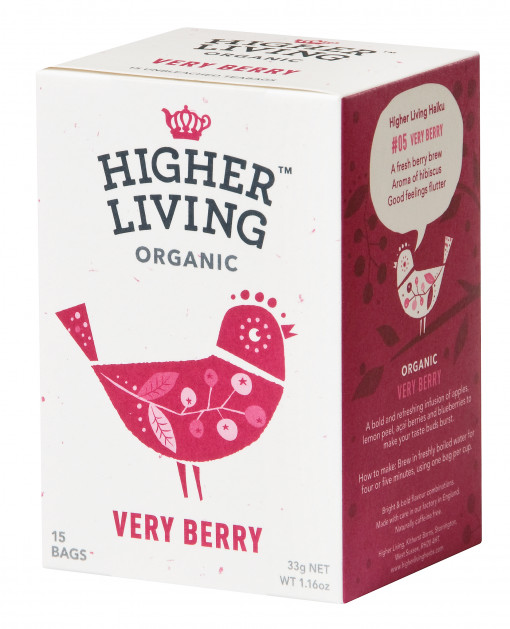 Ceai bio de fructe Very Berry, Higher Living, 33g