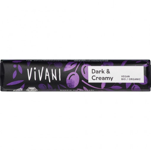 Baton de ciocolata neagra cremoasa, Vivani, 35g