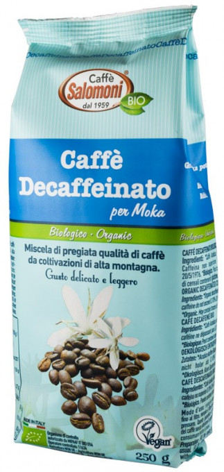 Cafea BIO decofeinizata 250 g Salomoni