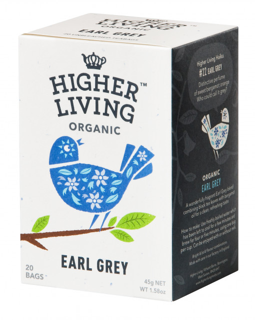 Ceai negru bio Earl Grey, Higher Living, 45g