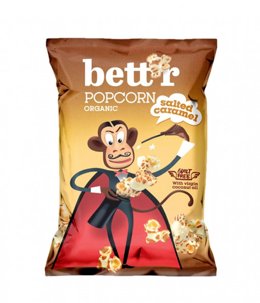 Popcorn caramel sarat bio 60g Bettr