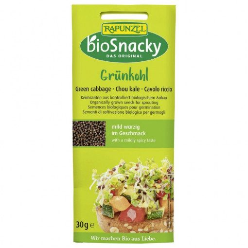 Seminte de kale pentru germinat, BioSnacky Rapunzel, 30g