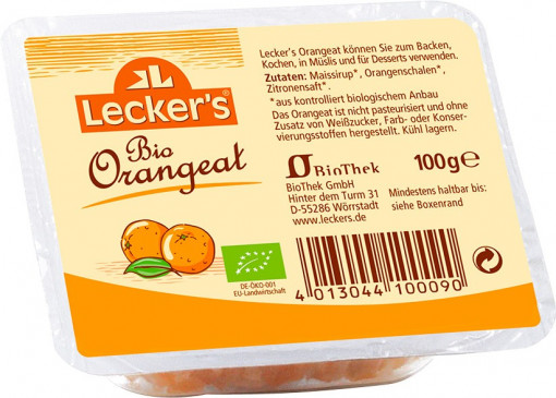 Coaja de portocale bio, 100 g Lecker's