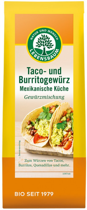 Condiment bio pentru taco si burrito, 50 g Lebensbaum