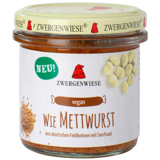 Crema tartinabila vegana bio Mettwurst FARA GLUTEN, Zwergenwiese, 140g
