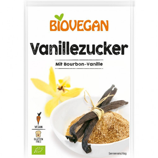 Zahar vanilie bourbon integral ecologic, Biovegan, 4x8g