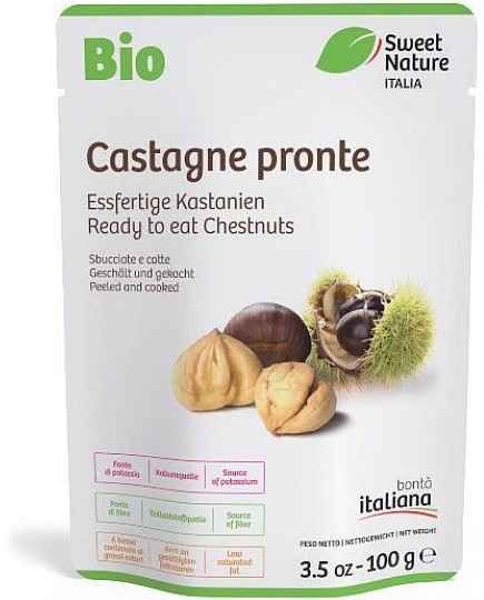 Castane BIO decojite, gata de mancat, 100 g Sweet Nature Italia