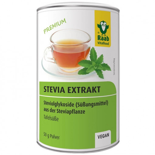 Stevia pulbere extract solubil premium 50g RAAB