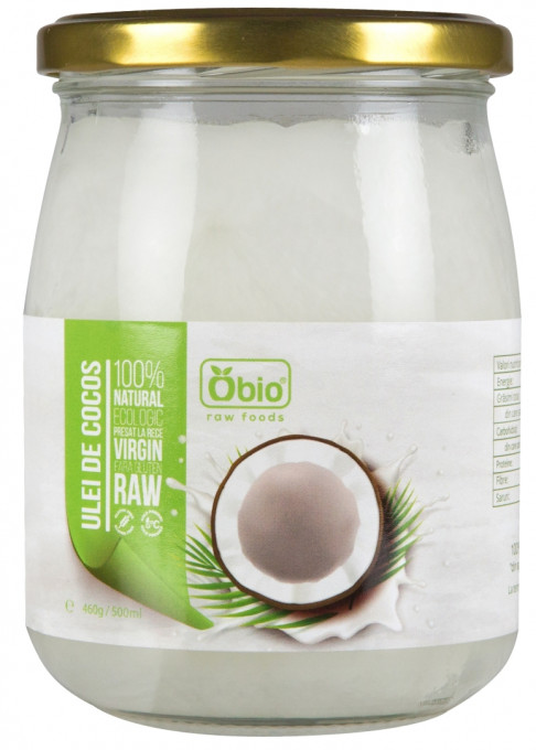 Ulei de cocos virgin raw bio 500ml OBIO