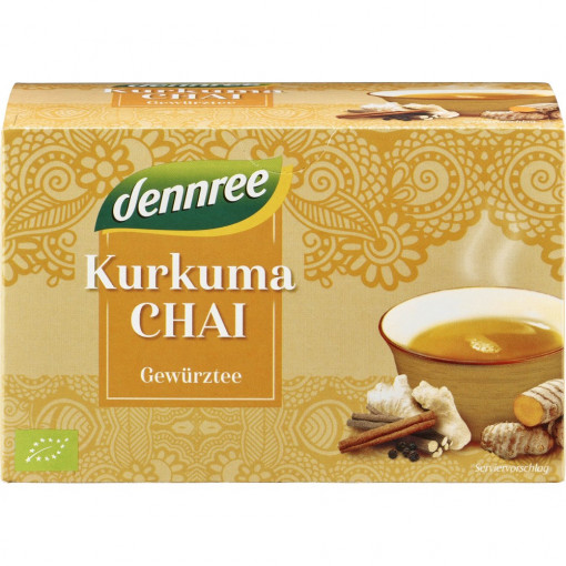 Ceai bio Curcuma Chai, Dennree, 40g