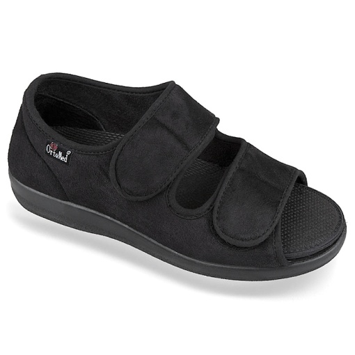 Hook and loop sandals, for men and women, OrtoMed 513-T44 black