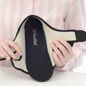 Hook and loop sandals, for men and women, OrtoMed 513-T21 black