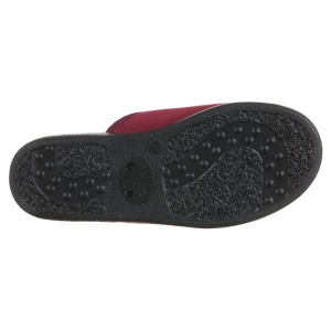 Hook and look women's slippers, OrtoMed 517-T70 burgundy
