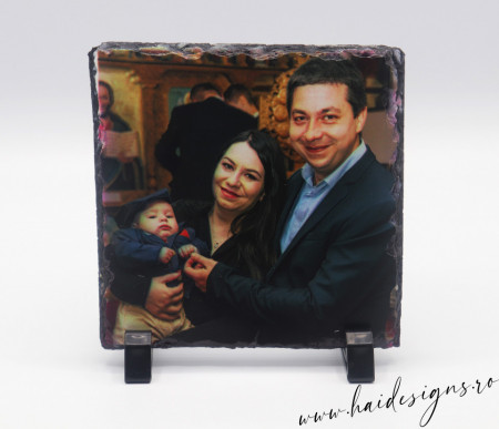 Placa de ardezie personalizată 15 x 15cm