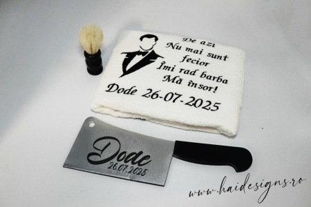 Set personalizat pentru bărbieritul mirelui (model 9)