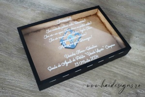 Cutie cadou personalizată pentru Depunere Jurământ Militar – fără aranjament interior - Img 1
